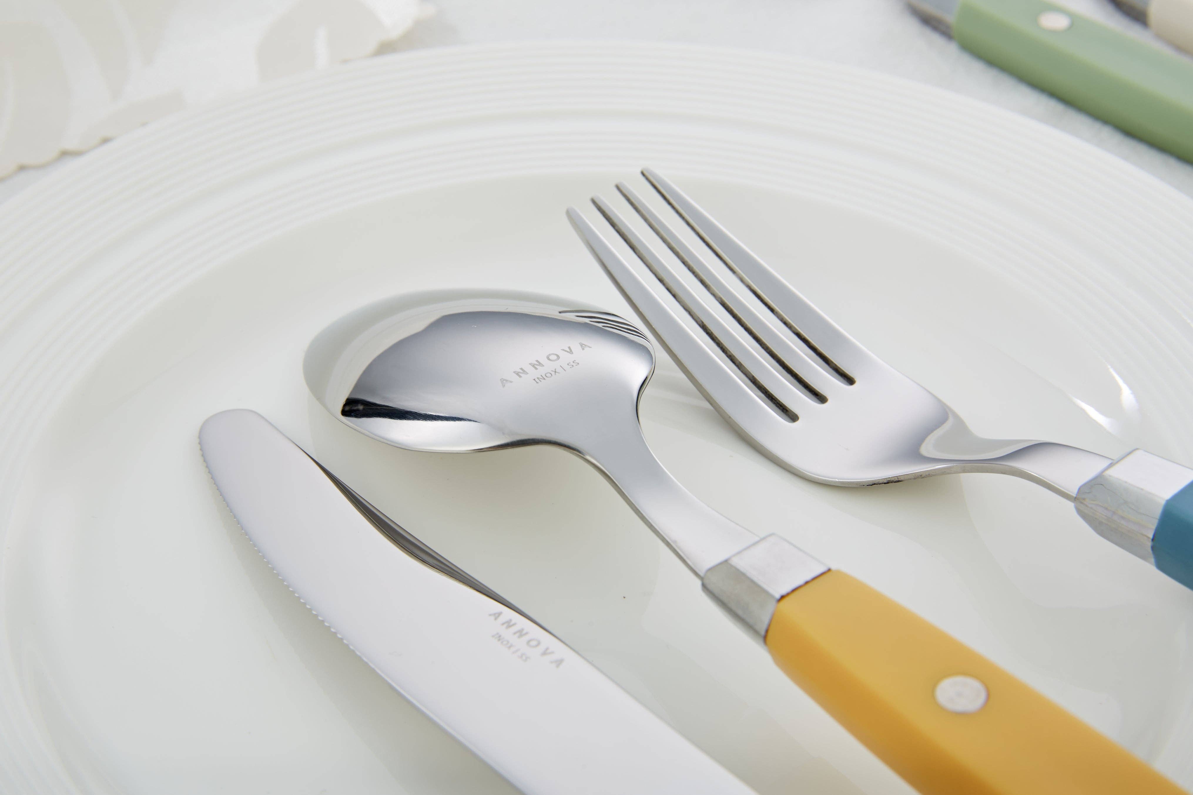 ANNOVA - Venta al por mayor Conjunto de cubiertos - Juego de Cubiertos Retro ANNOVA de 20 Piezas81