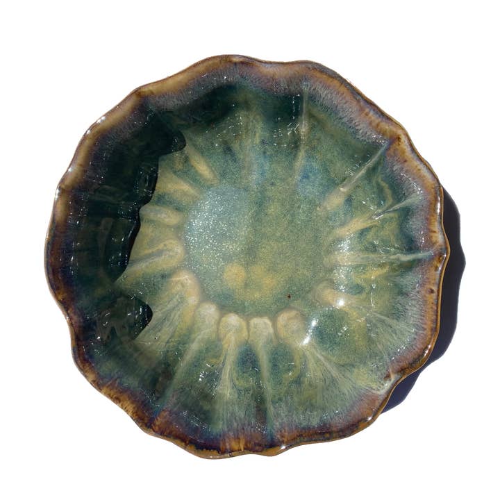 Bay Pottery - Wholesale Bowl - Large Rippled Bowl - Stoneware Pottery5