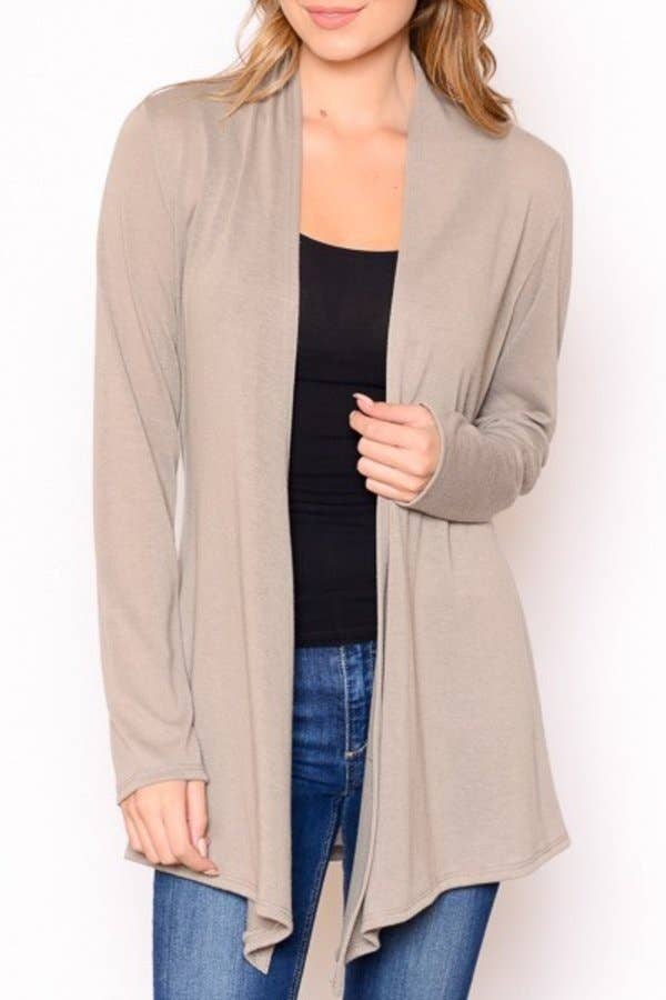 Chris & Carol Apparel - Wholesale Cardigan - Women's - X9029-140 Essential Plus Size Knit Cardigan10