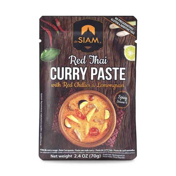 Rød karrypasta med chili og citrongræs fra SIAM for engroshandel hos Asian Fine Food