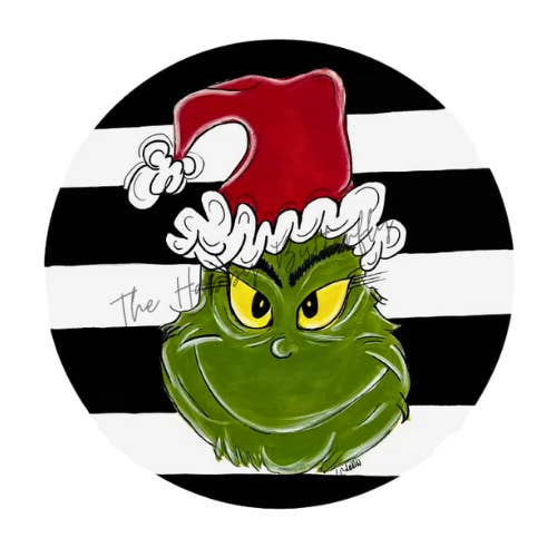 The Happy Butterfly - Wholesale Door Hanger - Christmas Door Hanger; Santa Grinch1