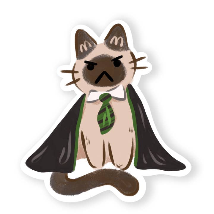 Slytherhiss Cat Sticker for wholesale by The Stray Shop