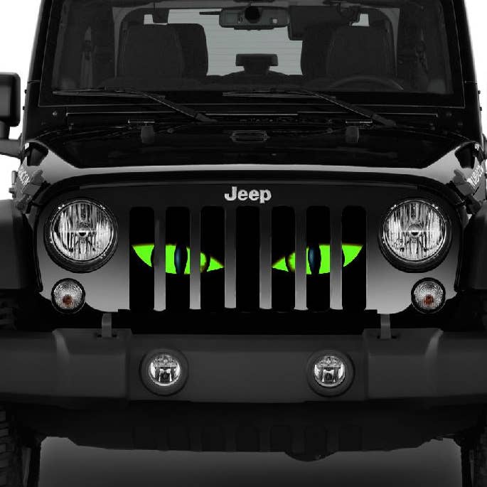 Chaos Green Eyes Jeep Grille Insert for wholesale by Dirty Acres