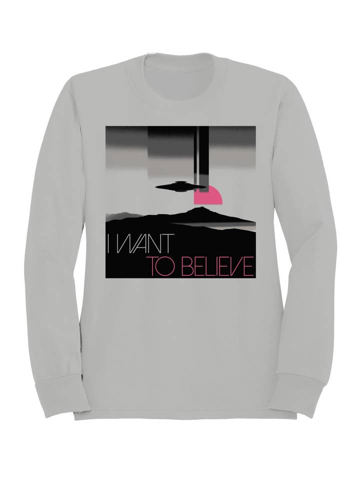 Retro UFO I Want To Believe Men's Sweatshirt for wholesale by TShirtGuys.com