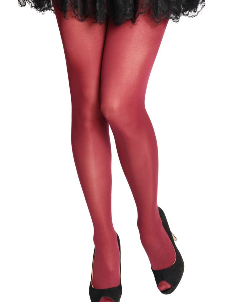 Collants STIINA bordeaux pour la vente par Sokisahtel I BestSockDrawer