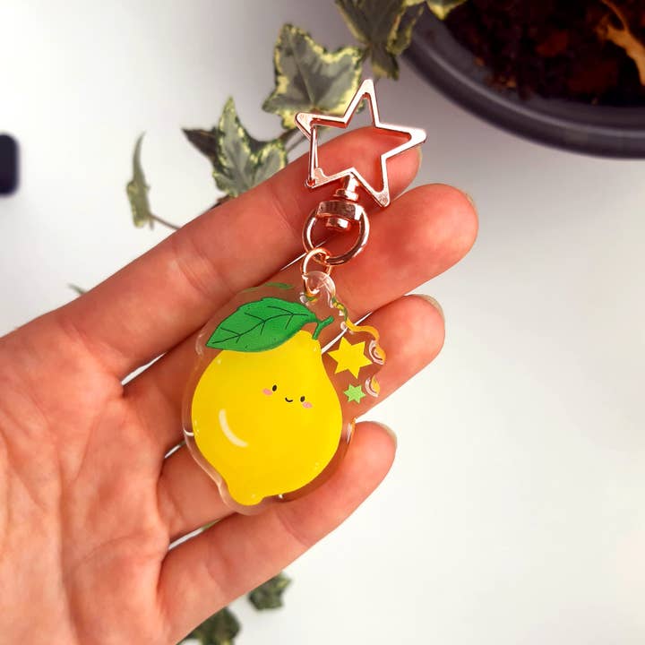 Mr Squeezy akryl nøglering for engroshandel hos Tania de Andrade illustration