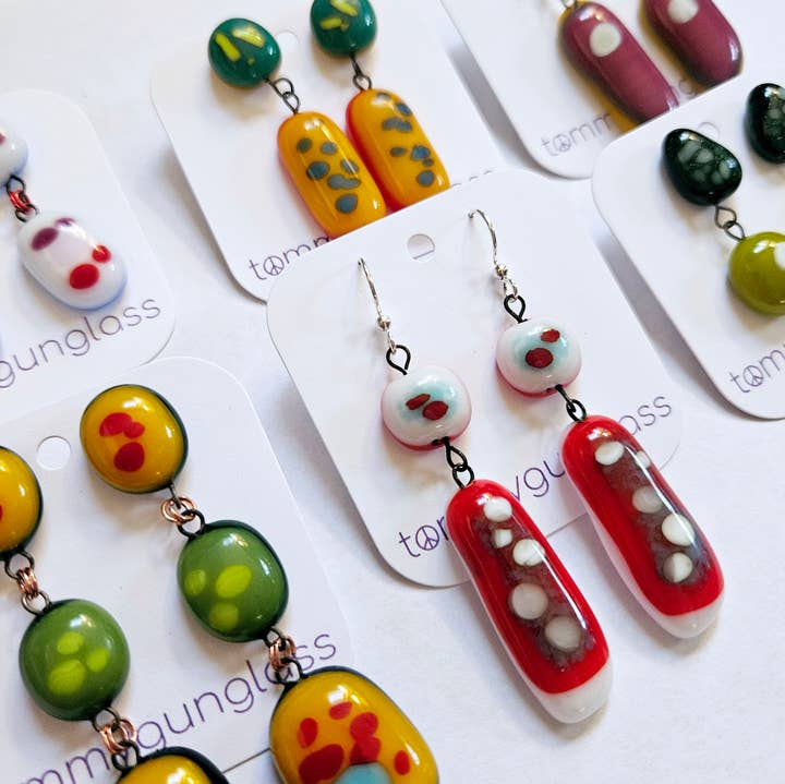 Color Pop Dangly Earrings for wholesale by TommyGunGlass
