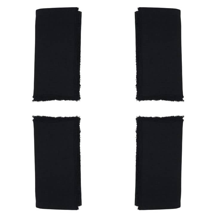 Saro Lifestyle – wholesale Dinner & cloth napkin – Fringed Design Stone Washed Napkin10