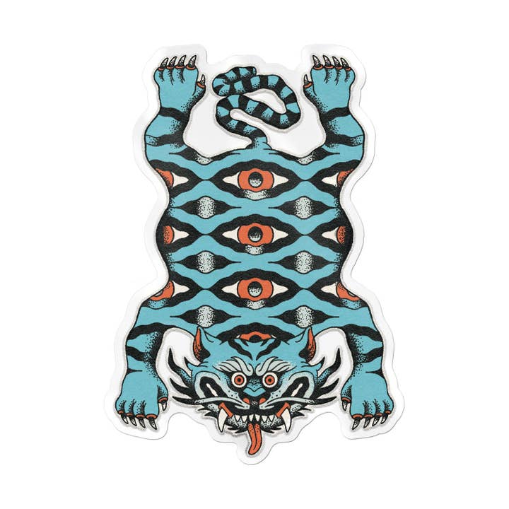 Tribal Tiger Vinyl Sticker for wholesale by Zuku