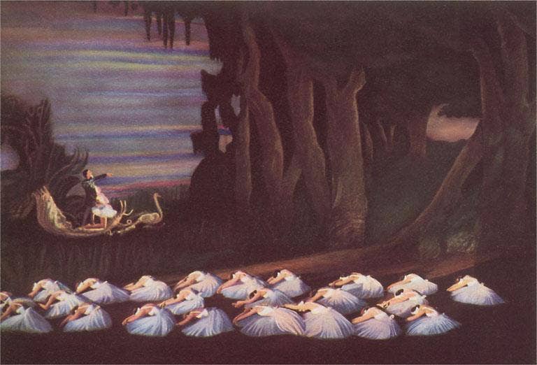 Found Image Press – wholesale Stationery/notecard set – Greeting Card AP-450 Scene from Swan Lake0