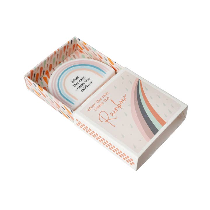 CGB Giftware – wholesale Keepsake coin/token – Just Smile 'After The Rain' Ceramic Rainbow Token2