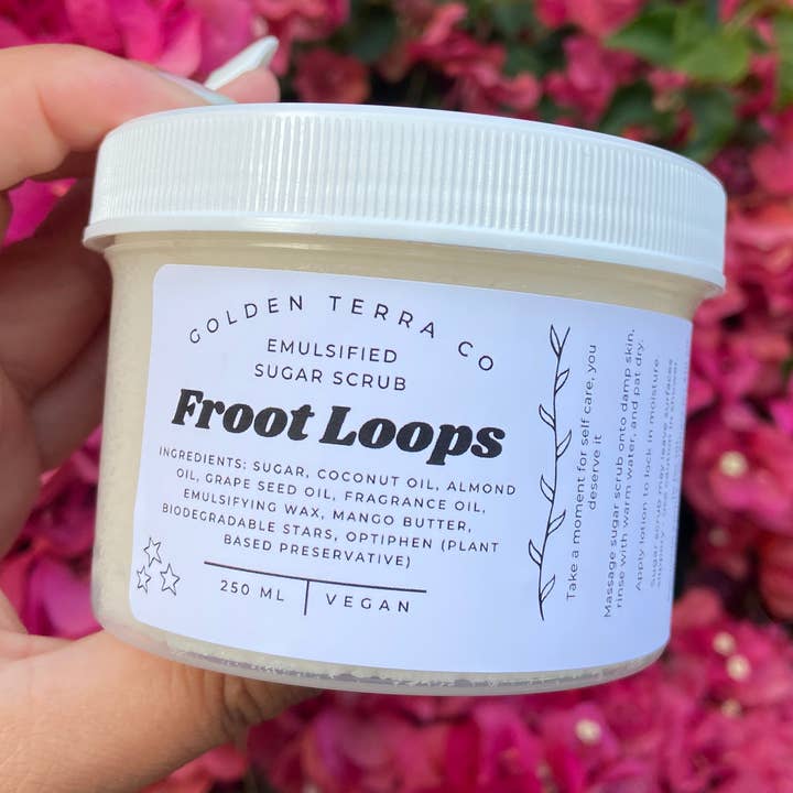 Fruity Sugar Scrub for wholesale by Golden Terra Co