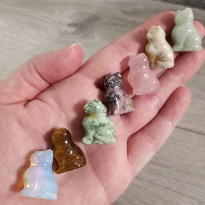 Keystone Crystals - Wholesale Decorative Figurine - Small Gemstone Cat Figurine – Carved Crystal Animal Statue