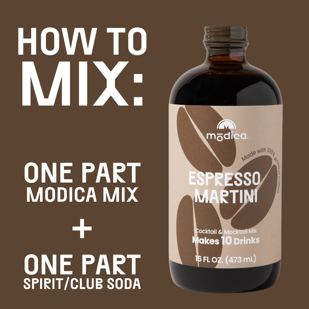 Modica Cocktail & Mocktail Mixers - Wholesale Cocktail Mix/Syrup - Espresso Martini Cocktail & Mocktail Mix + Kit3