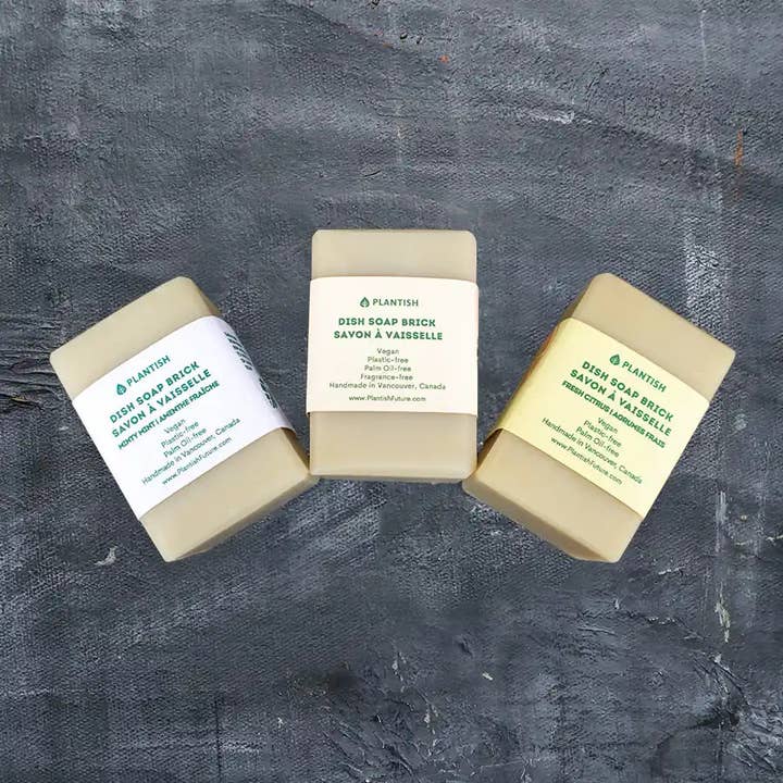 Plantish - Vente Produit vaisselle - Fresh Citrus - Savon à vaisselle solide Brick (13 oz)4