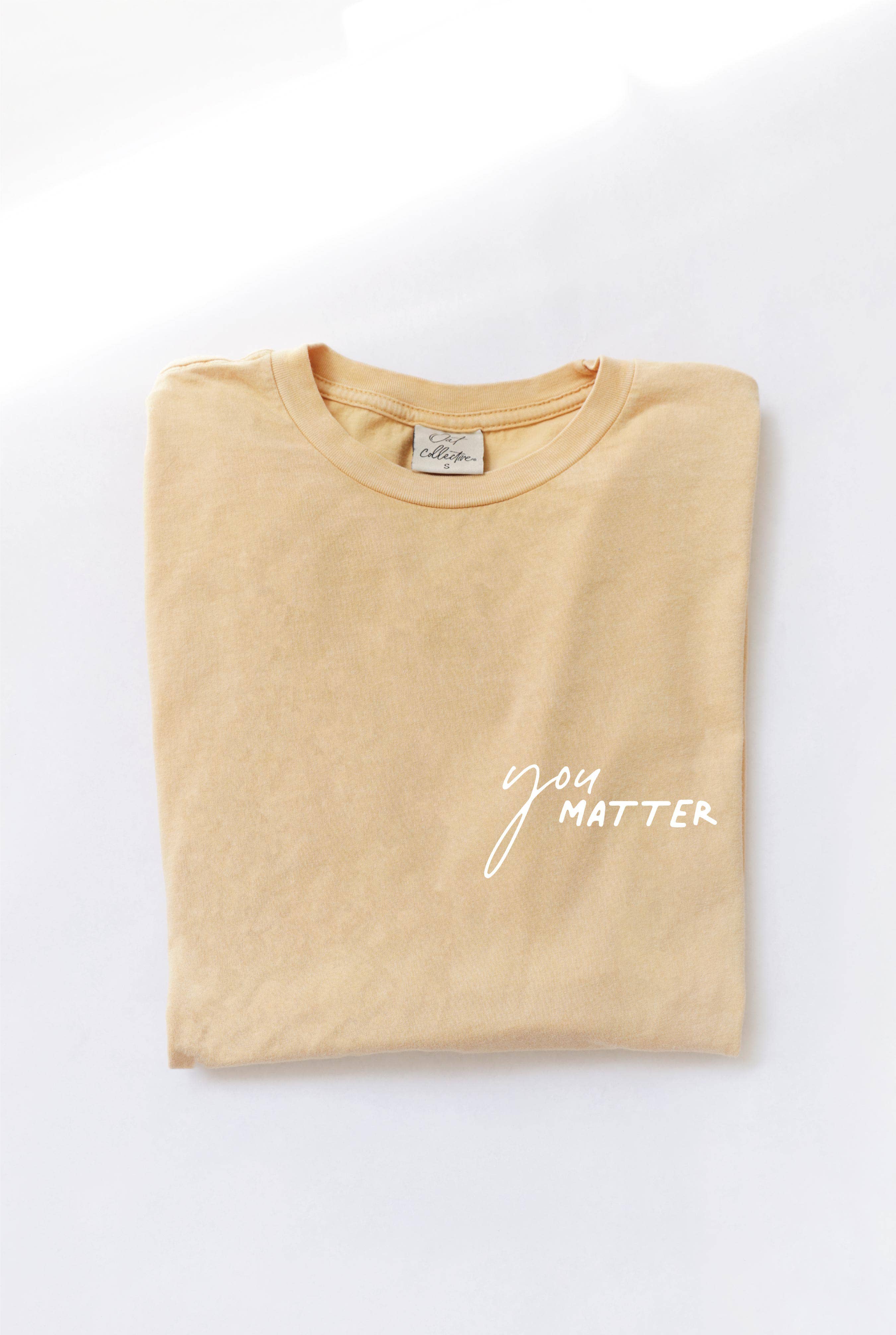 OAT COLLECTIVE – wholesale T-shirts med screentryck – Dam – DU MATTER Front & Back Mineral Grafisk Topp2