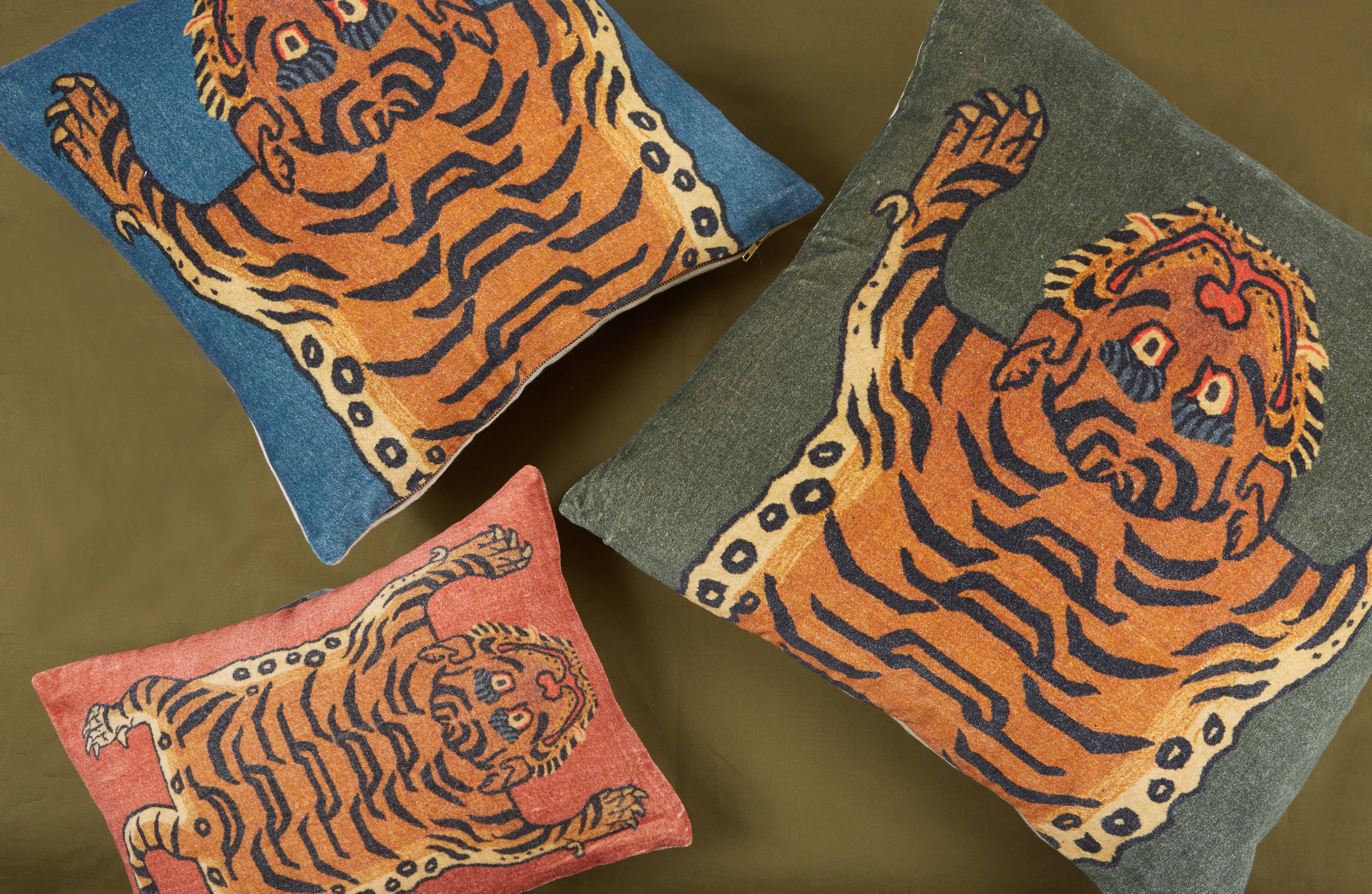 Siren Song - Wholesale Throw/Decorative Pillow - Tibetan Tiger Cushion 22"x22"3