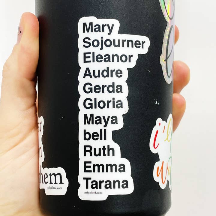 Feminist Women Vinyl Sticker for wholesale by Carly Allred Studio