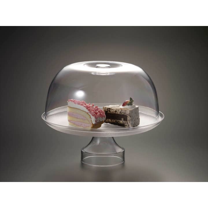 11 1/2 Inch Cake Stand W/ Dome (Set) for wholesale by Huang Acrylic