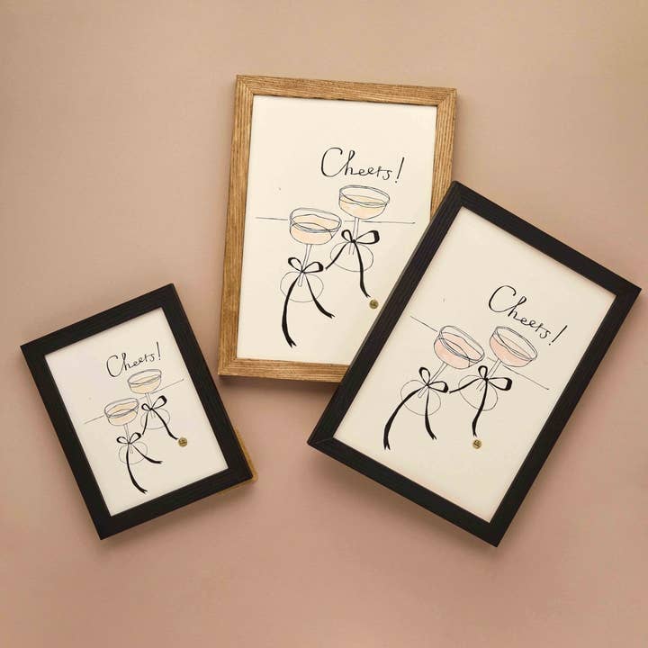 Cheers! Print for wholesale by Buddug