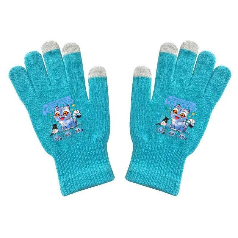 Little Trendy - Vente Gants – femme - Gants tricotés imprimés inspirés de la K-pop KDH pour écran tactile5