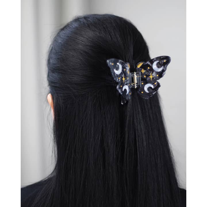 Shannon Talbott - Wholesale Hair Clip - Women's - Moon Moth Butterfly Hair Claw Unique Accessory - Gold5