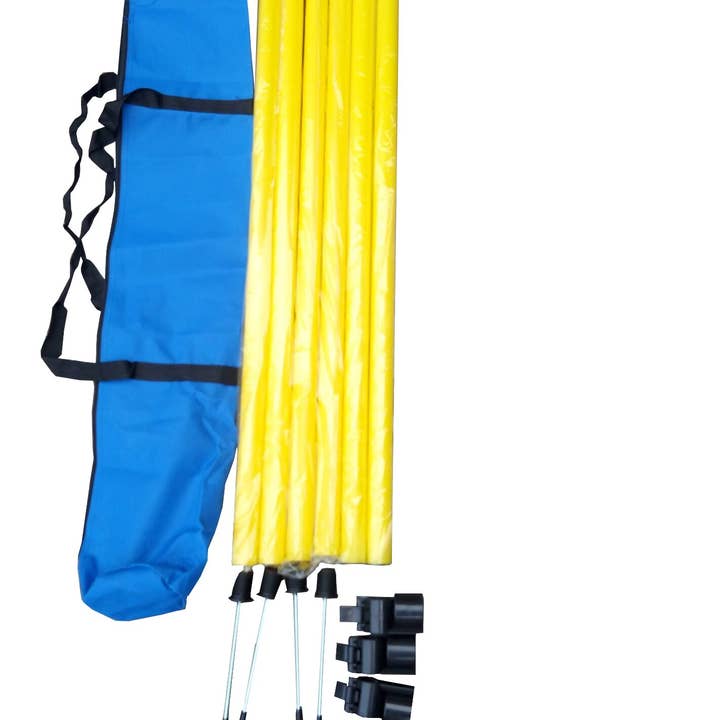 Yellow Pet Life Jumping Hurdle Collapsible Agility Dog Trainer Kit for wholesale on Faire2