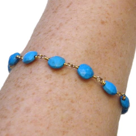 PARADISE BEACH COMPANY - Wholesale Beaded Bracelet - East Hampton Turquoise Gemstone Bracelet