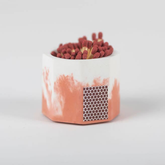 Tenn Prairie - Wholesale Match Holder - Concrete Match Holder – Two Toned with 2-Inch Safety Matches3