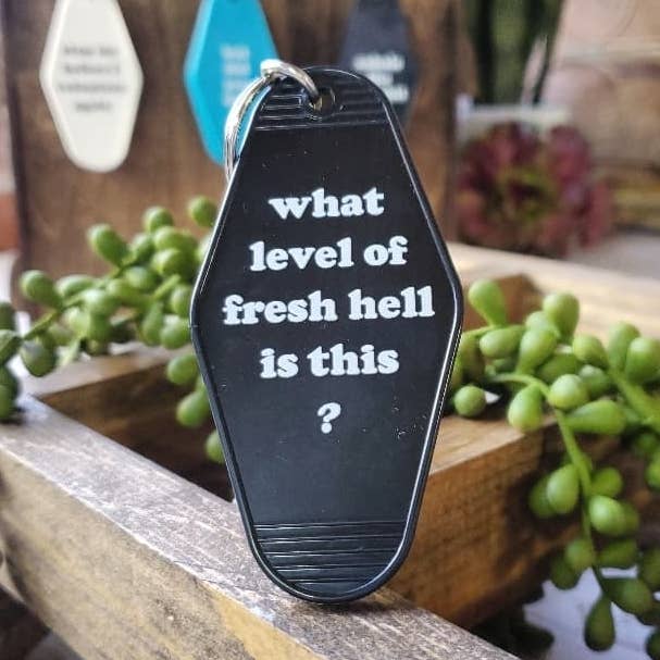 Porte-clés rétro d'hôtel - quel niveau d'enfer frais pour la vente par Mad River