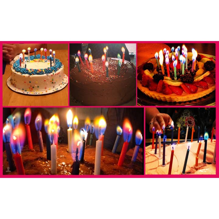 JII - Wholesale Cake Candle - Colorflame Birthday Candles in 26 Piece Counter Display20