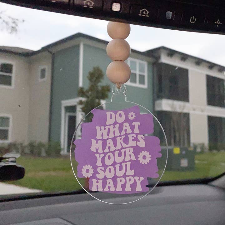 Doe wat je ziel gelukkig maakt | Car Charm voor wholesale door Cavella Co.