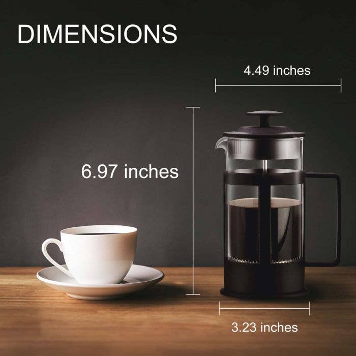 HIC - Harold Import Co. - Wholesale Kitchen Tool/Gadget - Fino French Press Coffee Maker, 3 Cup6
