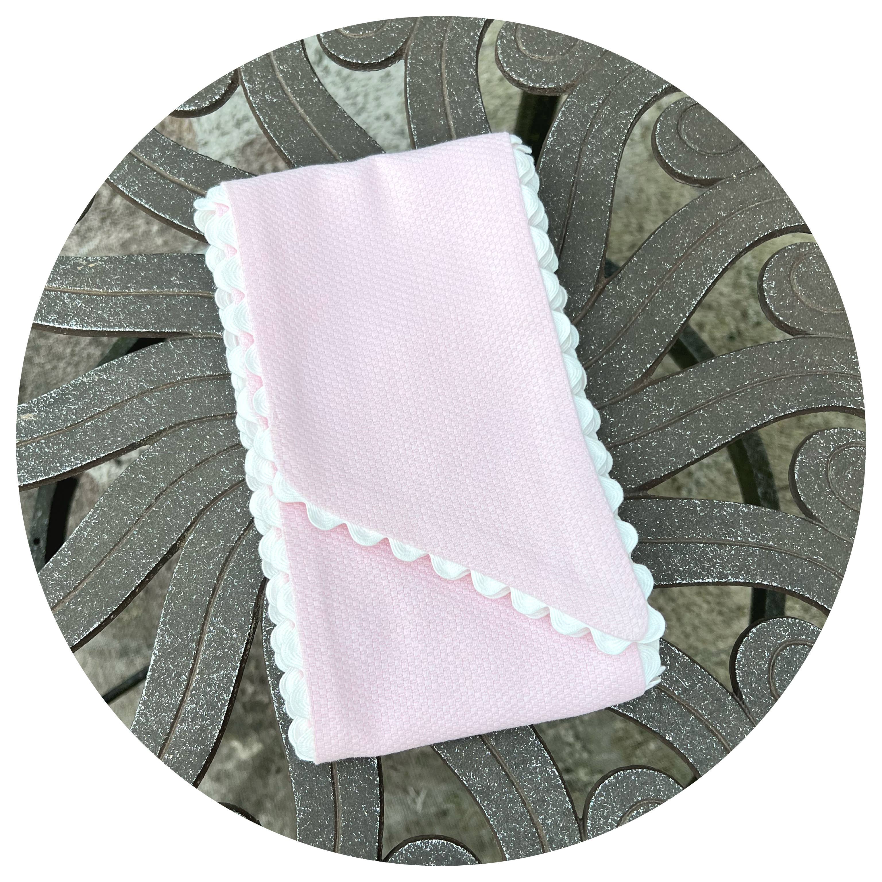 THE ROYALTY COLLECTION - Wholesale Outdoor Ornament/Decor - Pink Cotton Pique Sash with Trim1