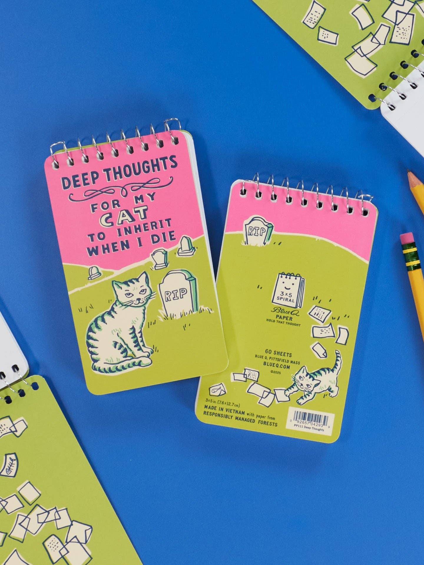 Incognito – wholesale Notebook – PP111 Deep Thoughts For My Cat To  3x5 Spiral Notebook2