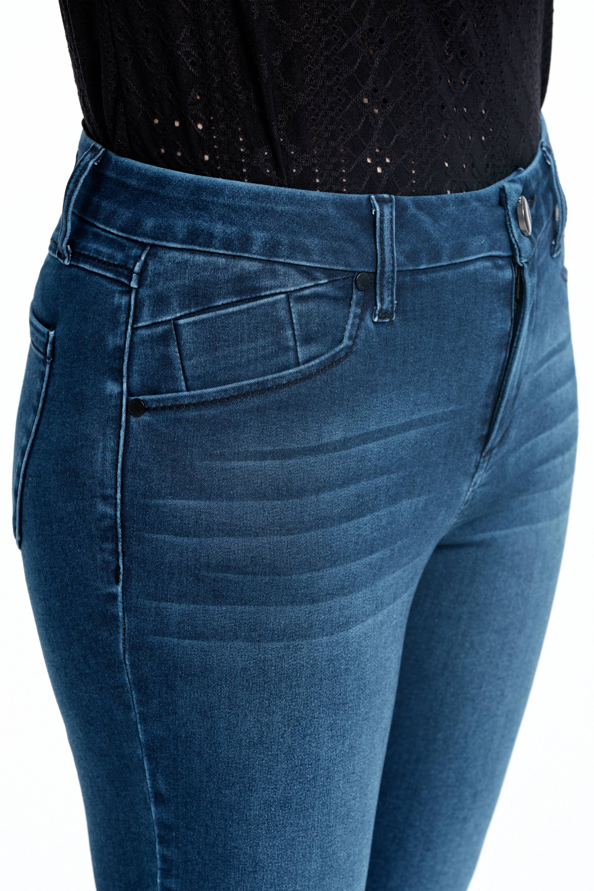 1822 Denim - Wholesale Jeans - Women's - Petite 27" Better Butter Slim Straight Jean in Lanie6