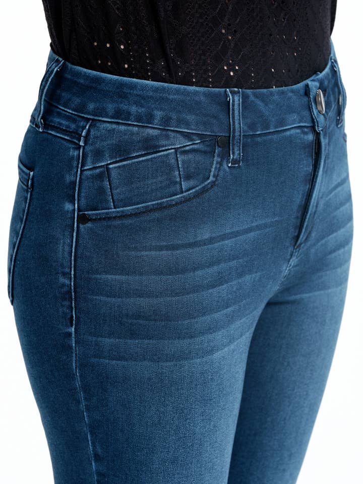 1822 Denim - Wholesale Jeans - Women's - Petite 27" Better Butter Slim Straight Jean in Lanie6