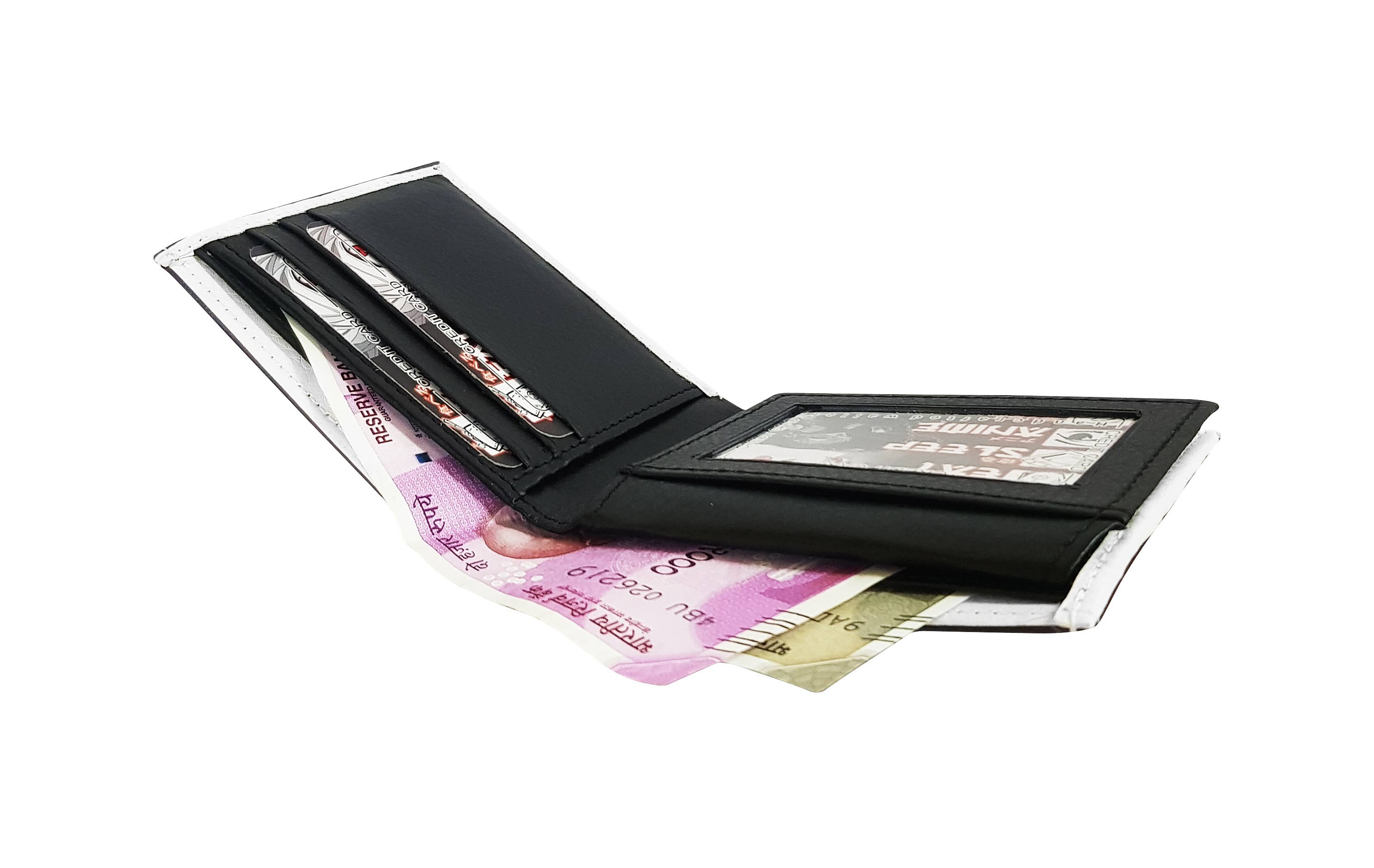 Leather Impressions Inc – wholesale Wallet – Women's – Eat Sleep Anime Repeat Vegan Bi Fold Wallet #VL6527