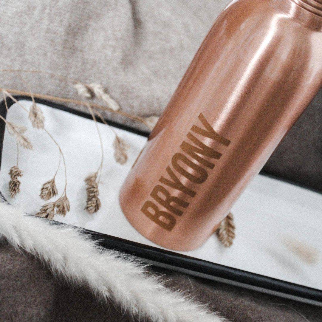 Global WAKEcup - Wholesale Waterfles - Gegraveerde waterfles van puur koper1