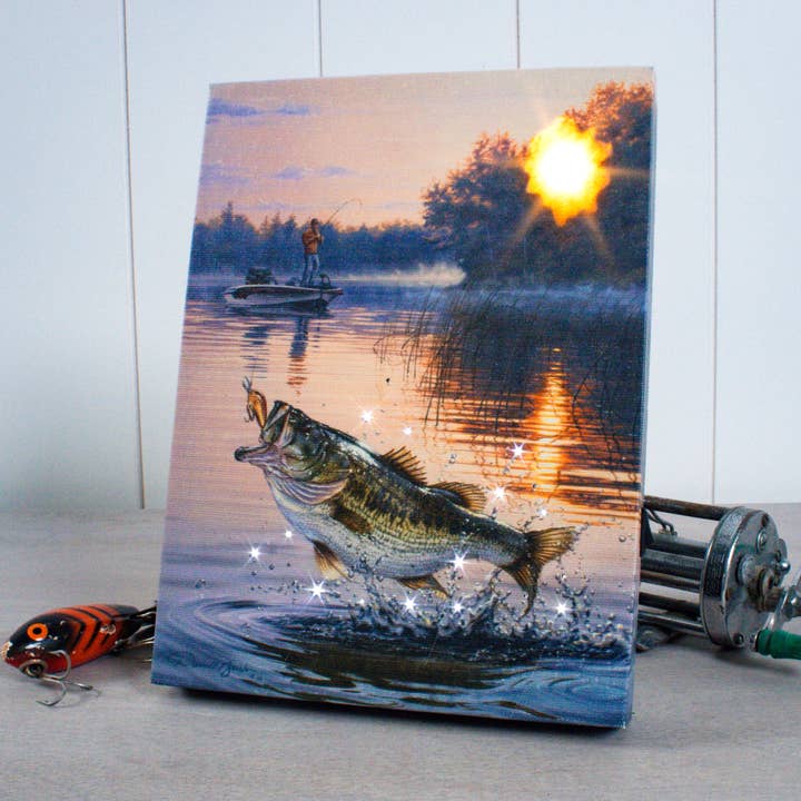 Early Catch 8x6 Lona Mesa Iluminada por atacado de Glow Decor