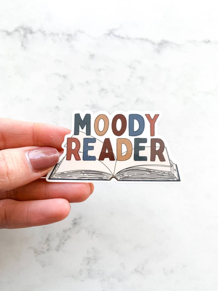 Moody Reader Sticker for wholesale by The Shook Nook