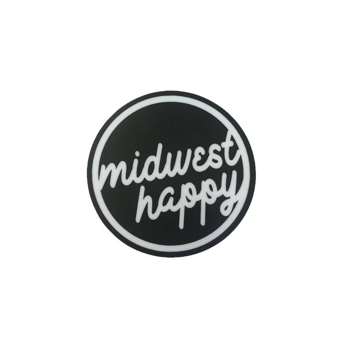 Midwest Happy Sticker for wholesale by 5 Pound Apparel