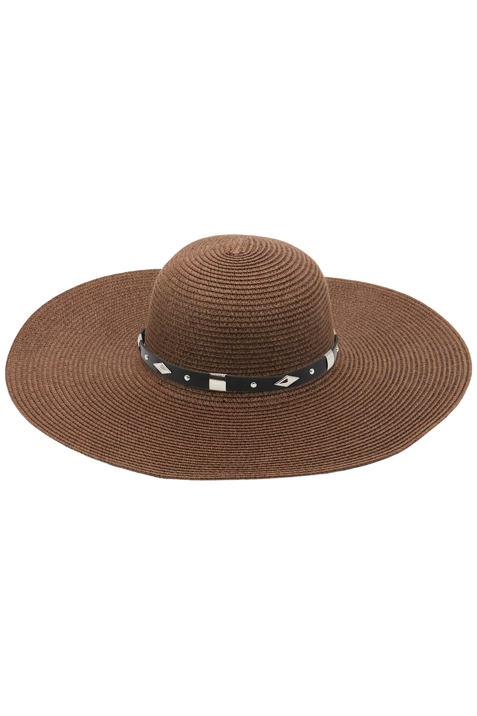 Cap Zone – wholesale Stråhatt – Dam – Diamant Concho Bälte Floppy Stråsolhatt2