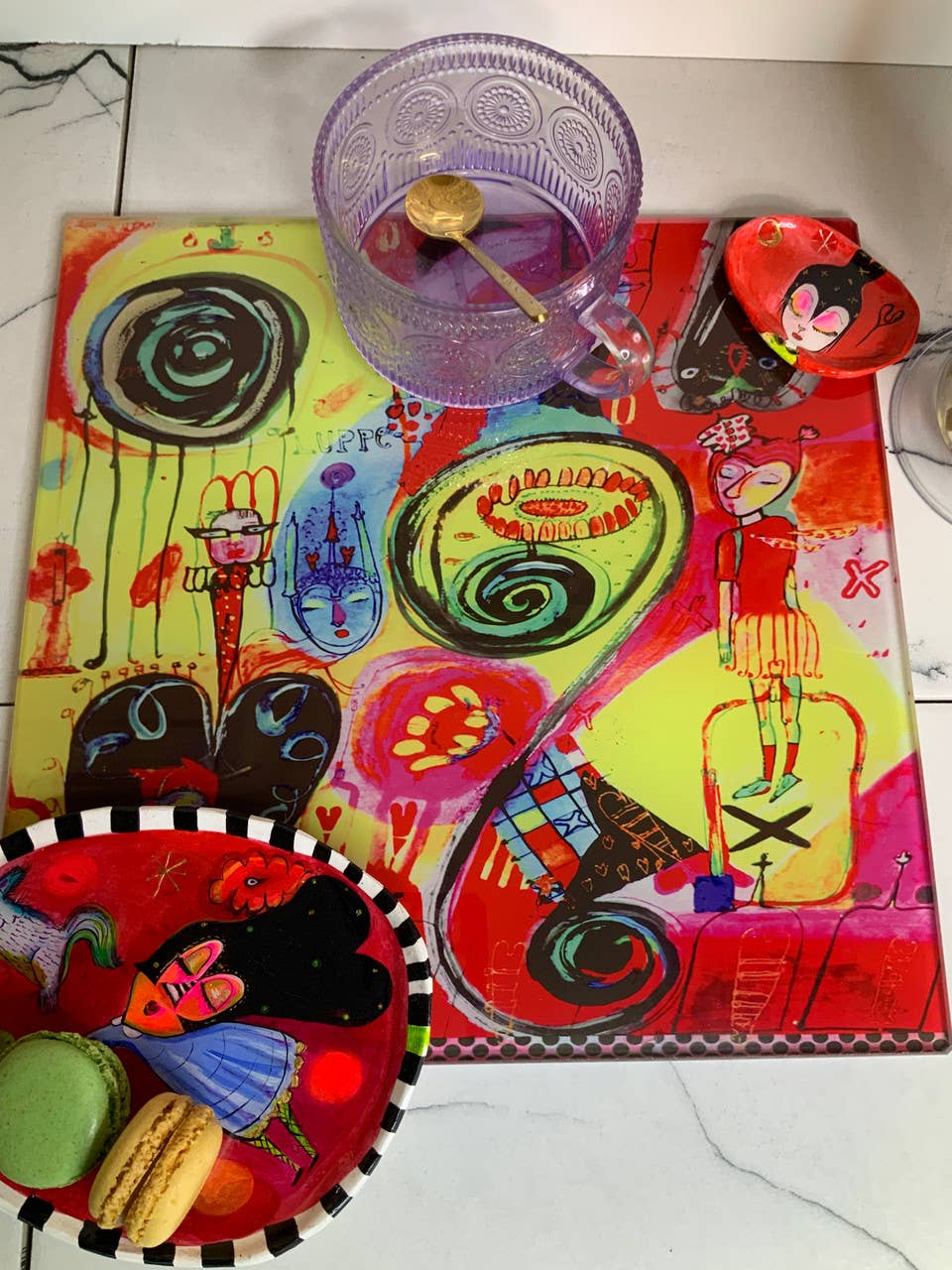 Wendy Costa Studio - Wholesale Wall Tile - Red Sauce large glass tile1