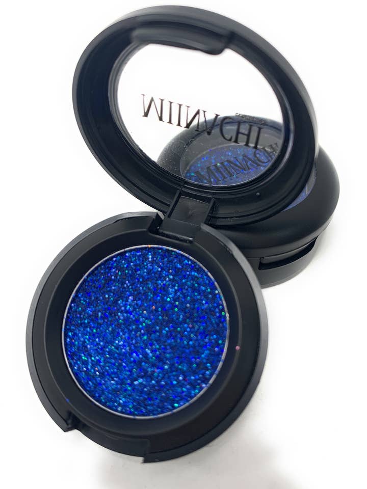 Single Pressed Glitter in the shade Jewel, No Glue Needed, In Compact, Pigmented, No Fall Out, Glitter, Cosmetic Grade Glitter for wholesale by Miinachi Cosmetics