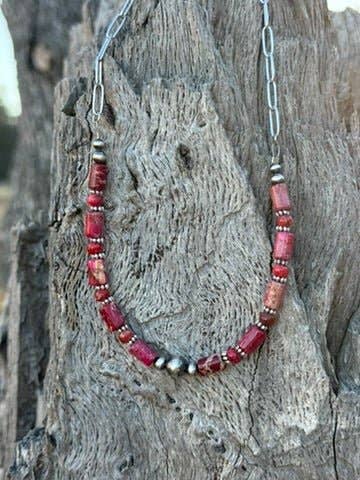 Canyon Rose Paperclip Chain Necklace for wholesale by Wild Junkie