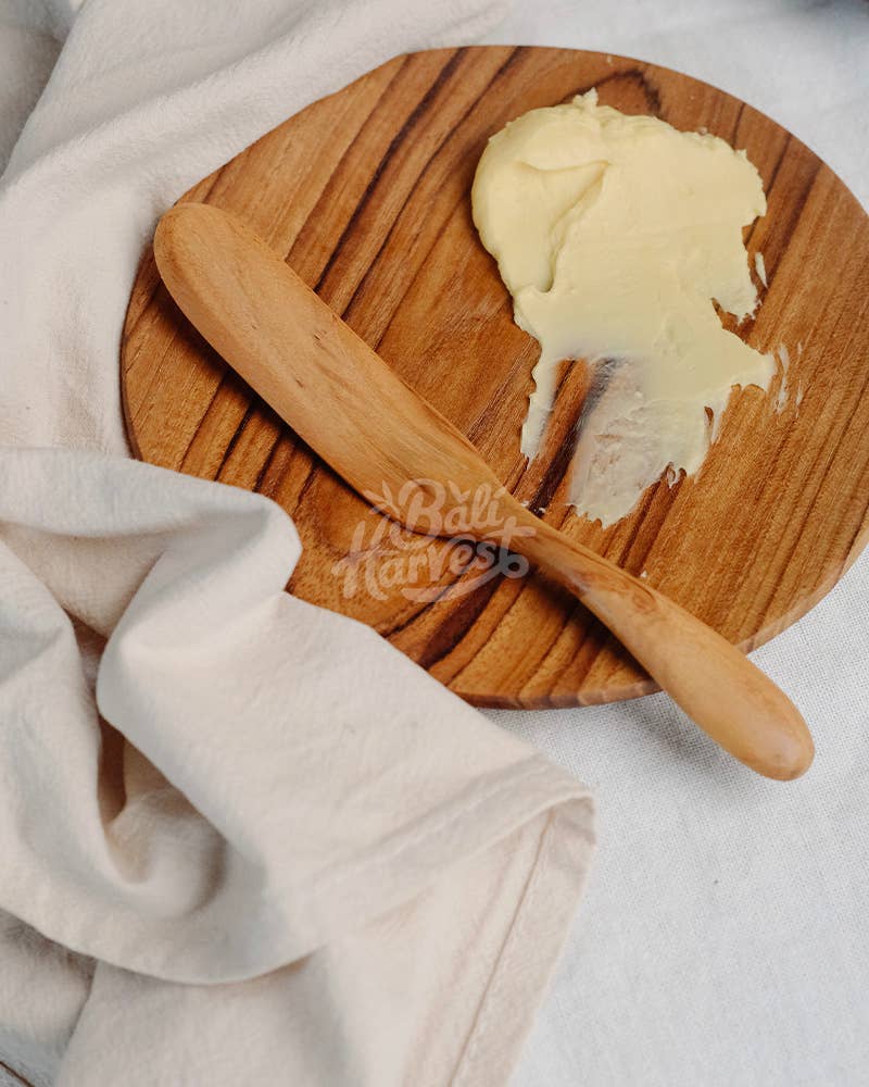 Bali Harvest - Wholesale Cheese Spreader - Teak Wooden Butter Spreader - Honey Jam Cheese Slicer Knife1