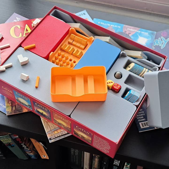 Game Organizer for Hex Based Settlement Gaming 5-6 Player Expansion Lids Inserts for wholesale by Topoco Art