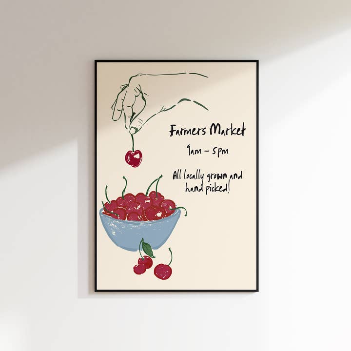 Körsbärsfruktmarknad Tryck | Körsbärstryck | Köksväggkonst för wholesale av Refined Spaces