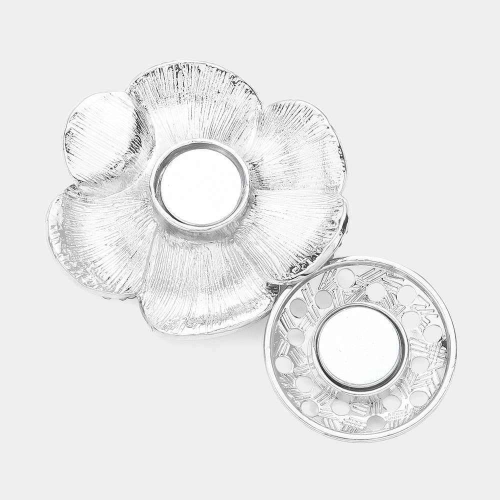 Sensibling Corp. - Wholesale Brooch - Colored Metal Flower Magnetic Brooch1